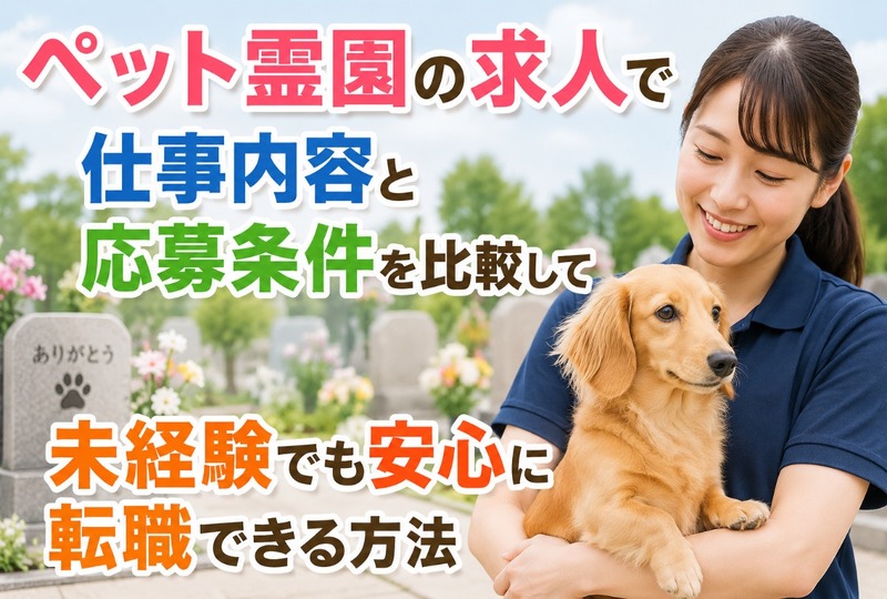 画像552：ペット霊園の求人で仕事内容と応募条件を比較して未経験でも安心に転職できる方法
